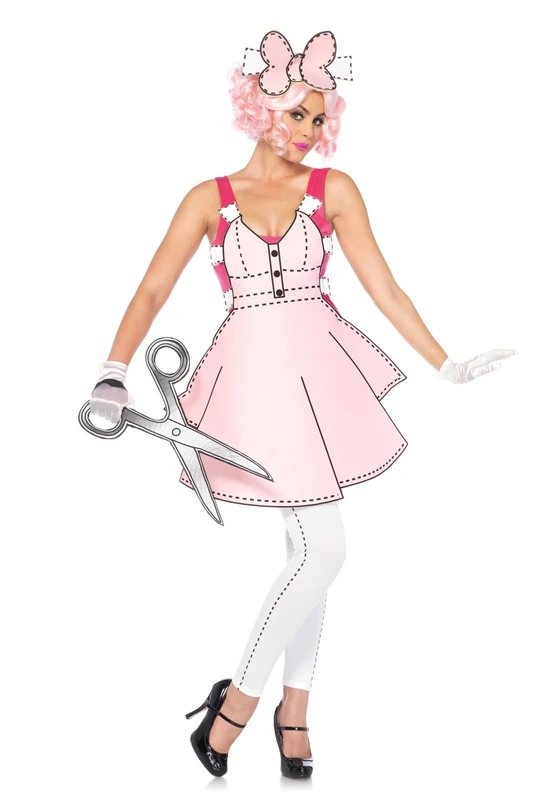 Leg Avenue 85569 Pretty Paper Doll Fancy Dress Costume (X-Small, UK 4, 5-Piece)