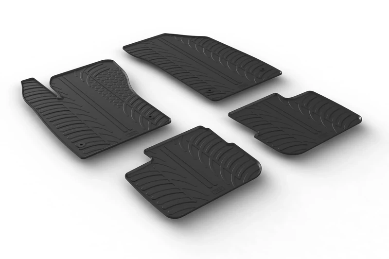 Gledring Rubber car mats set LHD compatible with Fiat Tipo Sedan 2016- (manual) (T profile 4-pieces + mounting clips)