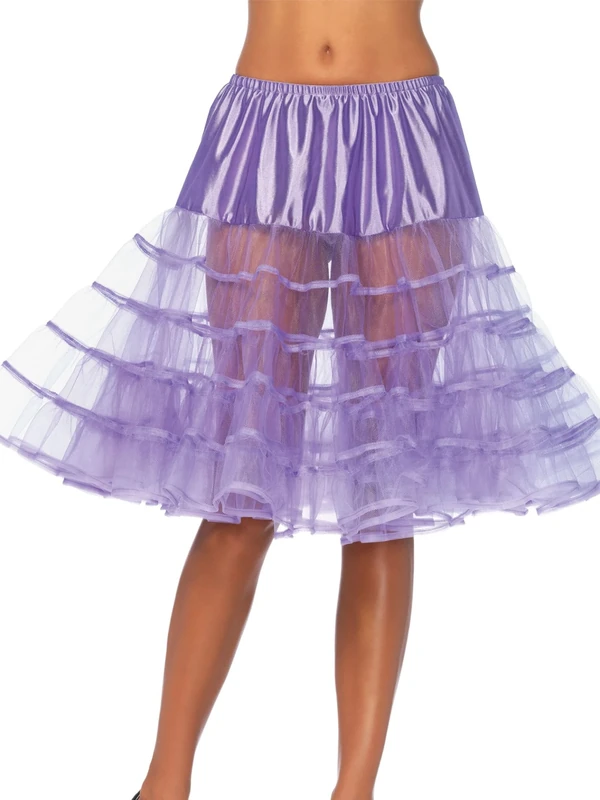 Leg Avenue Knee Length Petticoat, One Size, Lavender - Image 1