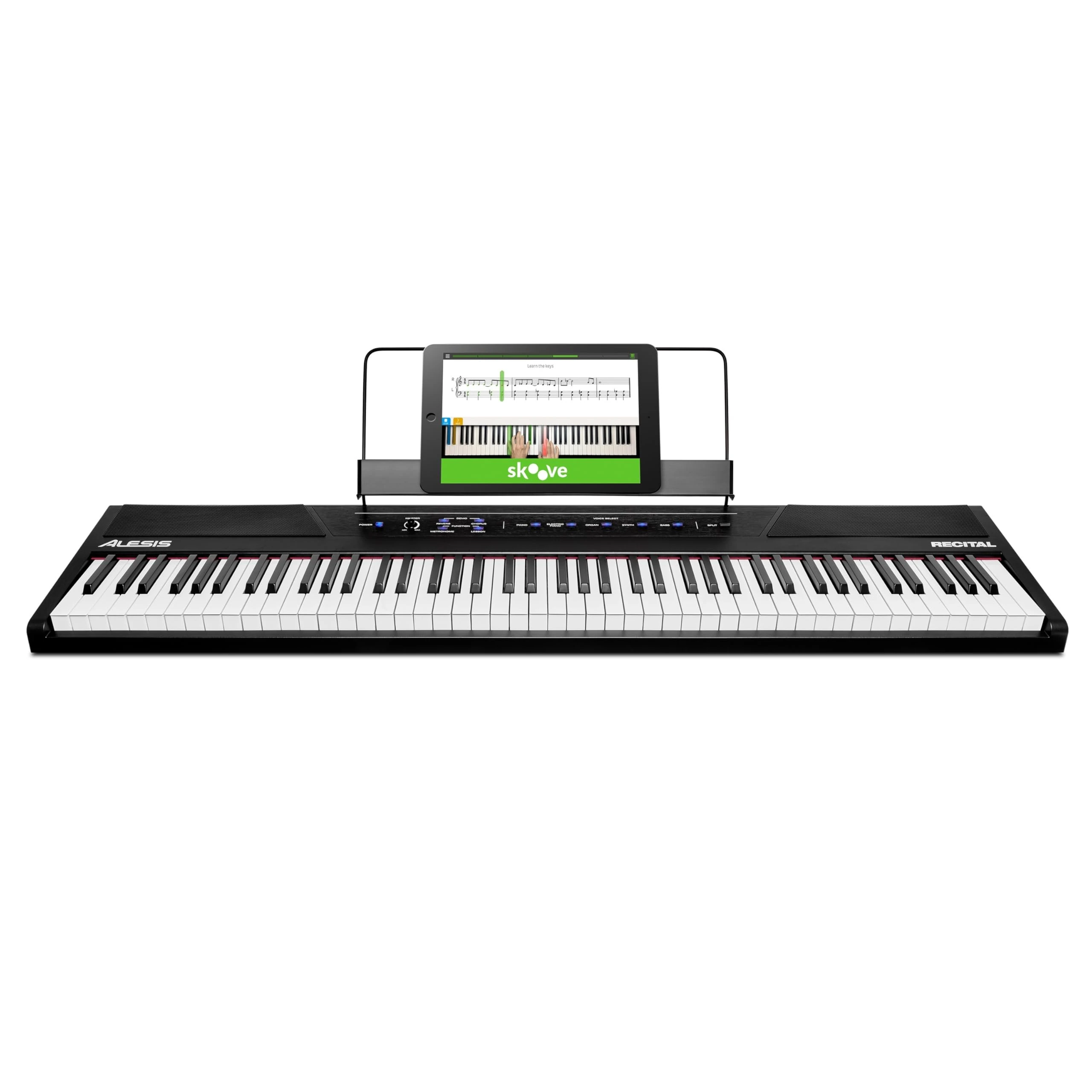 Alesis Recital 88 Key Digital Piano Keyboard with Semi Weighted Keys, Built-In Speakers and Piano Lessons