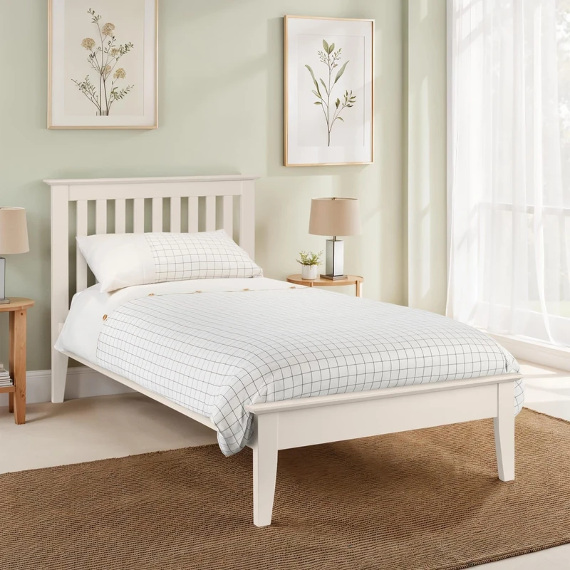 Julian Bowen Salerno Bed, Ivory, Single