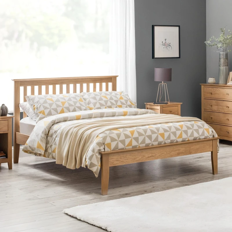 Julian Bowen Salerno Bed, Oak, King