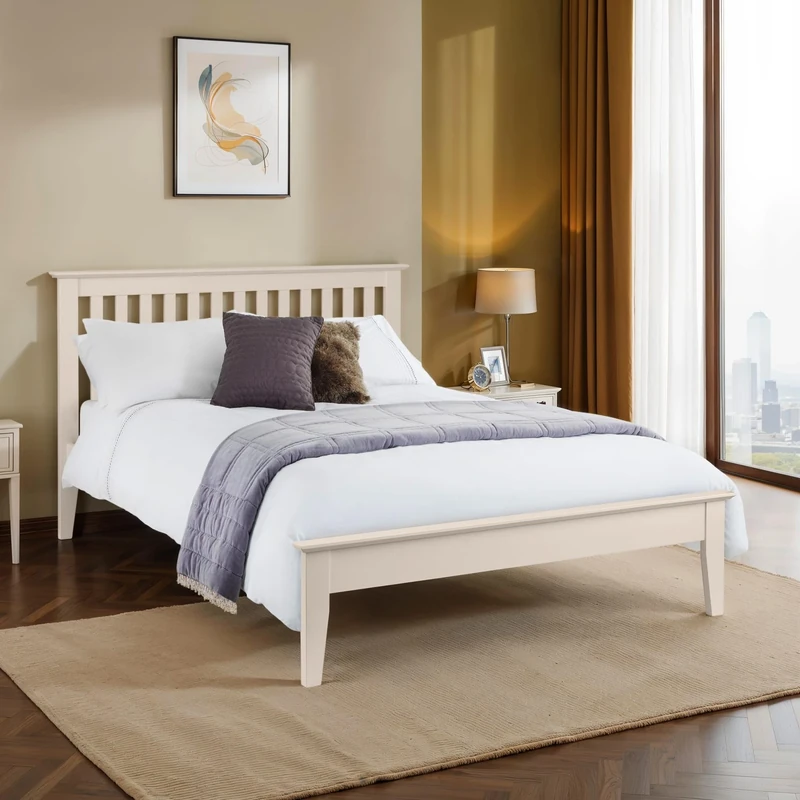 Julian Bowen Salerno Bed, Ivory, King