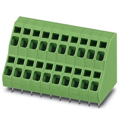 PHOENIX CONTACT MK4DS 1.5/2-5.08-BCD PCB Terminal, Green, 15 A, 400 V, 1.5 mm² Nominal Cross Section, 8 Number of Potentials, MK4DS 1.5/..- BCD Product Family, 5.08 mm Pitch, 3.5 mm Pin Length, Pack