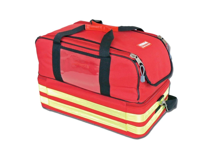 GIMA 27161 Life-2 Bag, Large, Red, emergency, trauma, rescue, medical, first aid, nurse, paramedic multi pocket bag, 47,5x33x30 cm