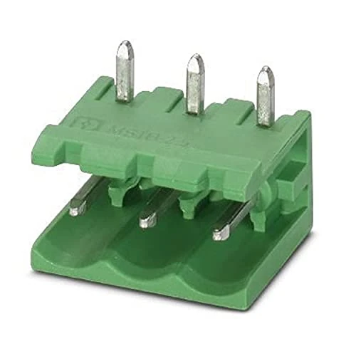 PHOENIX CONTACT MSTB 2.5/9-GU PCB Base Strip, 2.5 mm² Nominal Cross Section, 9 Poles, MSTB 2.5/.-GU Item Family, 5 mm Pitch, Green, Pack of 50