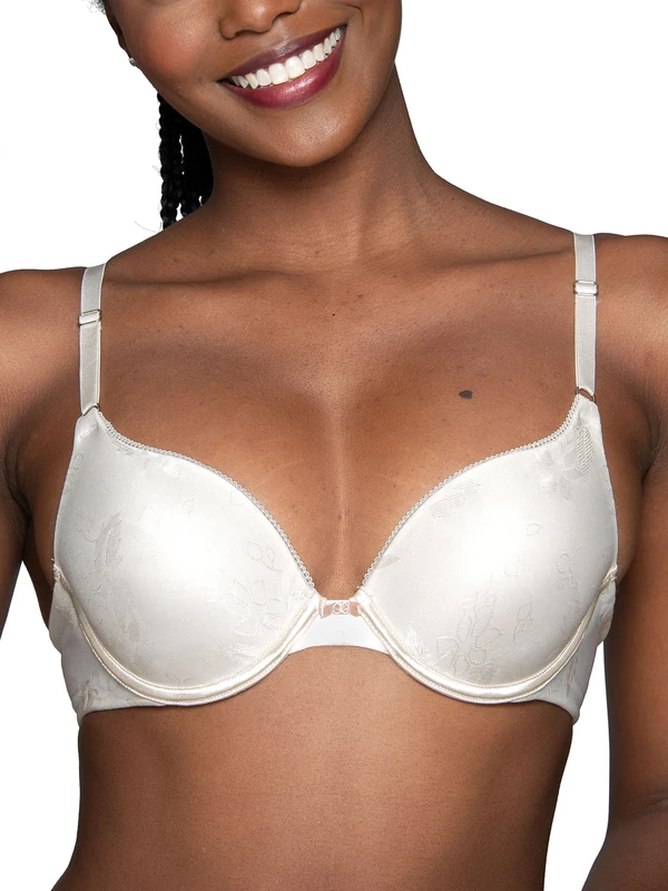 Vanity Fair Women's Ego Boost, Adds Up to One Full Cup Size, Underwire Push Up Bras, Opaque, Sweet Cream, 34 C