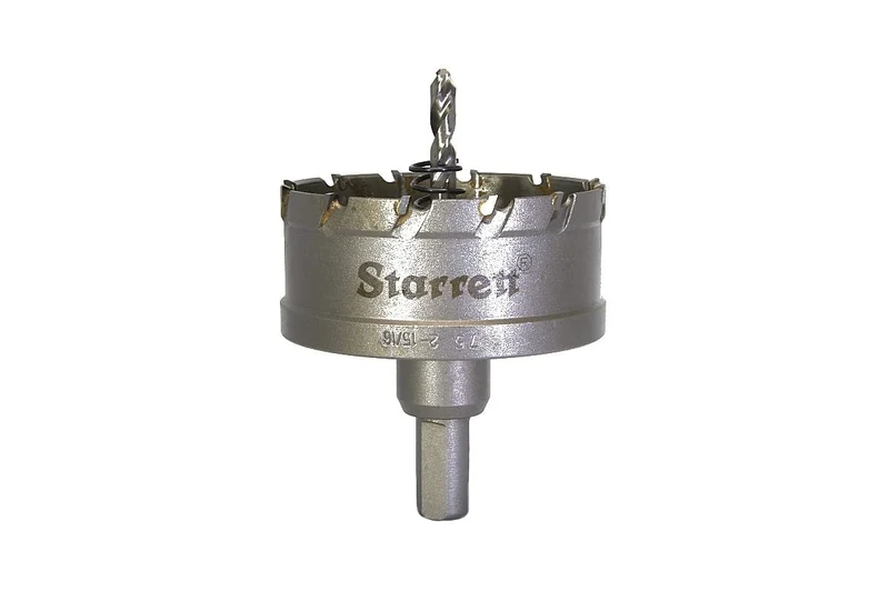 Starrett Carbide Tipped Hole Saw - CTD75 TCT Deep Cut Holesaw Cutter - For Metal Stainless Steel Iron Aluminium - 75mm