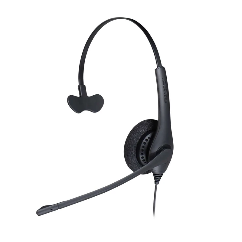 Jabra Biz 1500 USB-A On-Ear Mono Headset - Corded Headphone with Noise-cancelling Microphone, Control Unit and Volume Spike Protection for Deskphones and Softphones