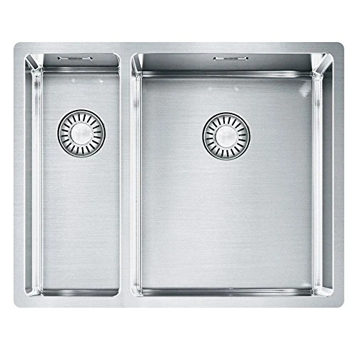 Franke Sink BXX 260-34-16 Countertop Rectangular Stainless Steel – Sink Basin Over Counter Top, Rectangular, Stainless Steel, Stainless Steel, 2 Breasts, Rectangular)