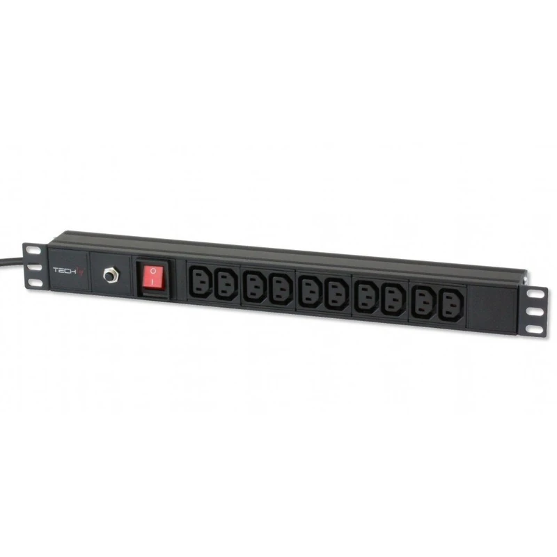 Techly I-CASE STRIP-10C 1U Rack Power Strip - 10x C13 Sockets