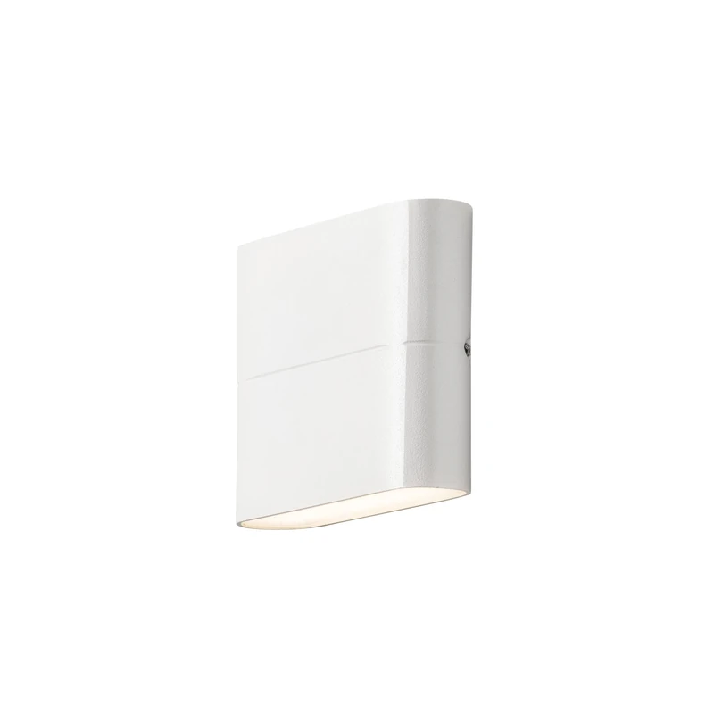 Konstsmide Outdoor Wall Light Mains Powered/Chieri Small Up Down/LED High Power 2 x 3 W Lamp/Clear Acrylic/Aluminium/IP54/Outside Light White