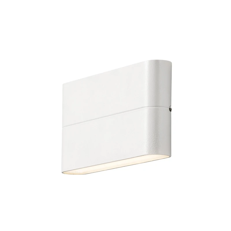 Konstsmide Outdoor Wall Light Mains Powered/Chieri Large Up Down/LED High Power 2 x 6 W Lamp/Clear Acrylic/Aluminium/IP54/Outside Light White