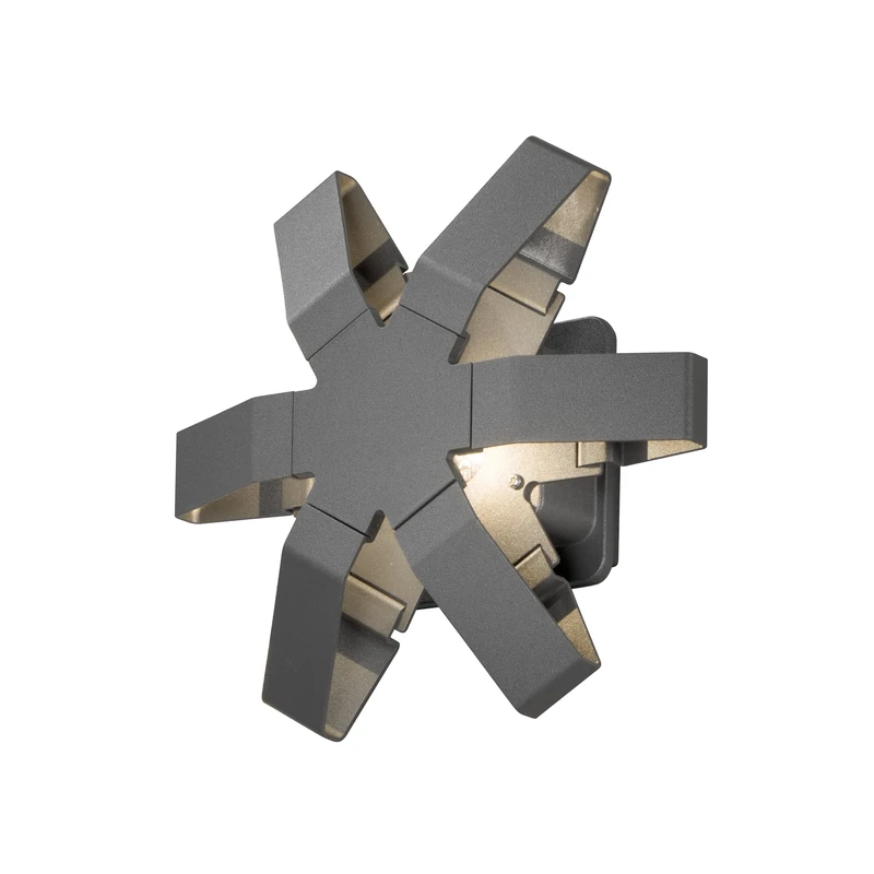 Konstsmide 7977-370 Pescara Up Down Star Outdoor Wall Light / High Power 3 W LED Wall Lamp / Clear Acrylic Lens / Aluminium / IP54 / Outside Light Anthracite