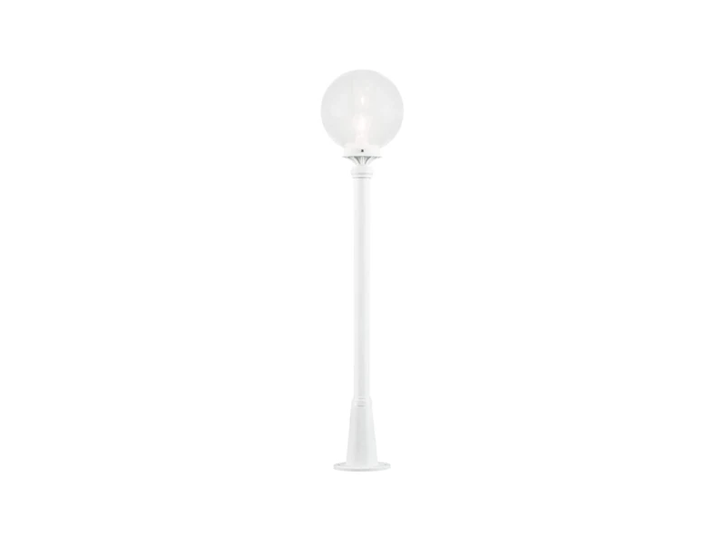 Konstsmide 498-250 Orion Pathway Light / 1.18m High /Clear Glass Globe / Matt White
