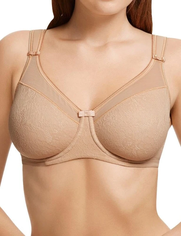 Berlei Beauty Lace Underwired Smoothing Bra Beige 34E