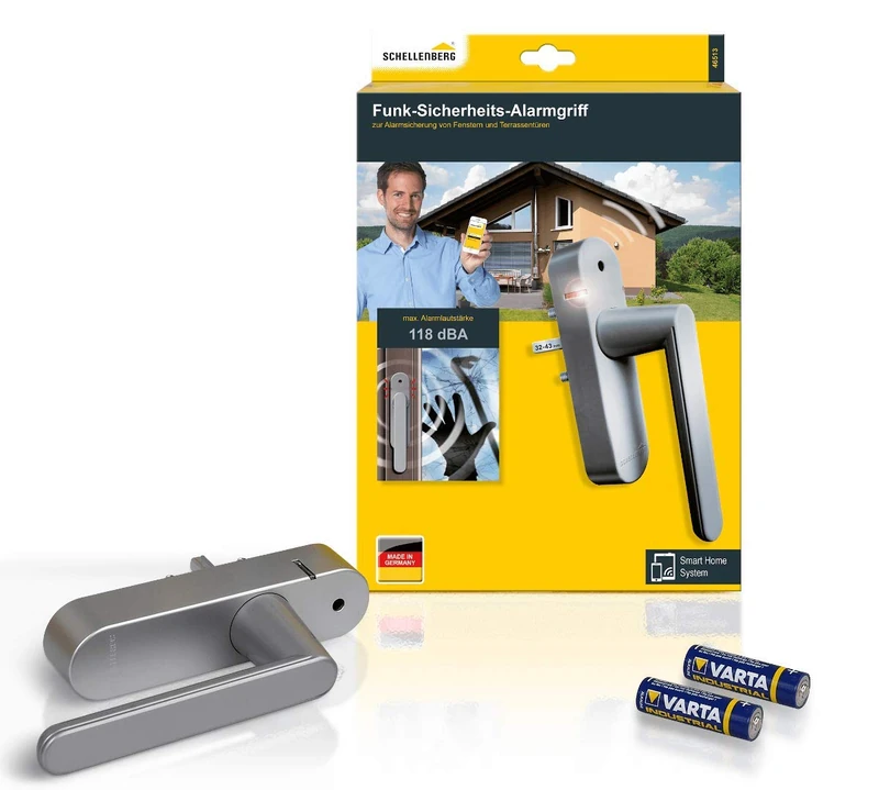 Schellenberg Smart Home Wireless Alarm Handle Square Variable Length, 46513
