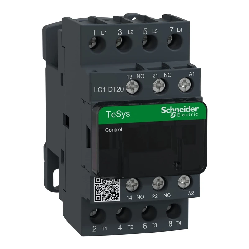 Schneider Electric TeSys Deca contactor,4P(4NO),AC-1,=440V 20A,240V AC 50/60Hz coil,LC1DT20U7