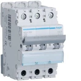 Hager M Series – automatico magnetotermico – M curva-c 6 KA 3 Poles 50 A