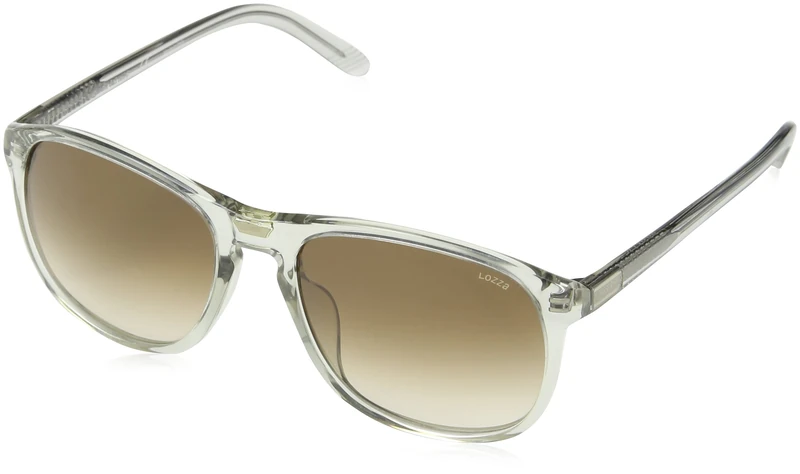 Lozza Sl1845L Sunglasses, Brown (Shiny Transp Light Grey), One Size