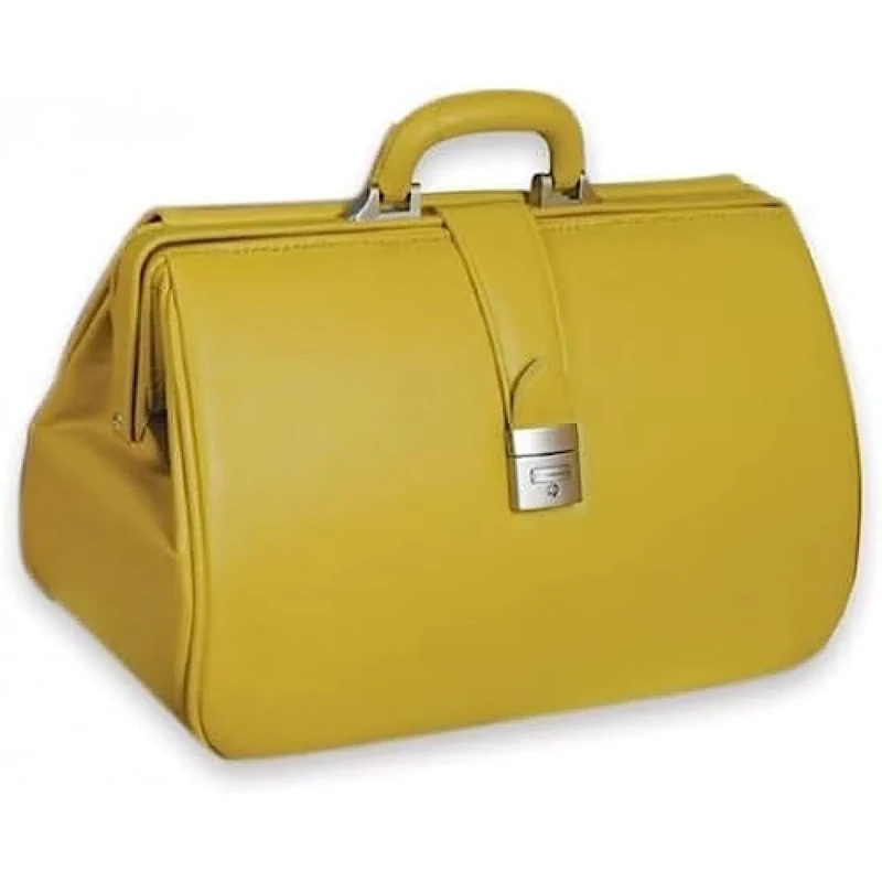 GIMA Simulated leather medical bag, KANSAS model, ochre colour, for doctors, gp, nurses, therapists