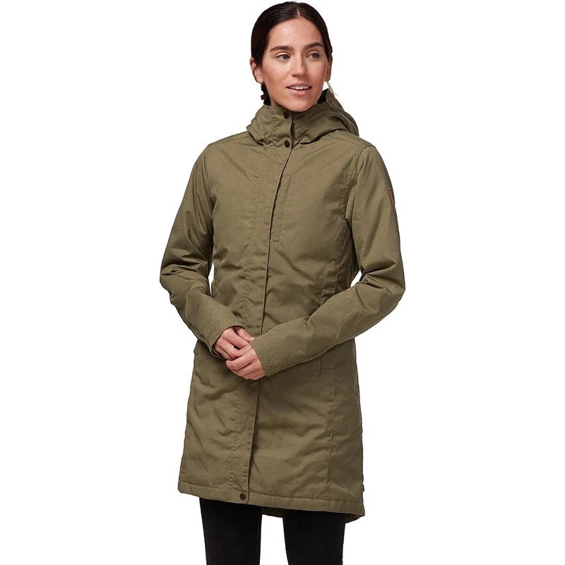 Fjallraven Women's Kiruna Padded Parka W Sport Jacket, Green, XS UK