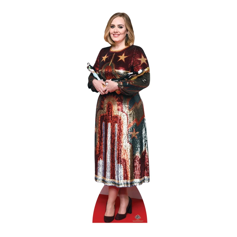 Adele Lifesize Cardboardcut Out with Free Mini Cut Out of Cardboard