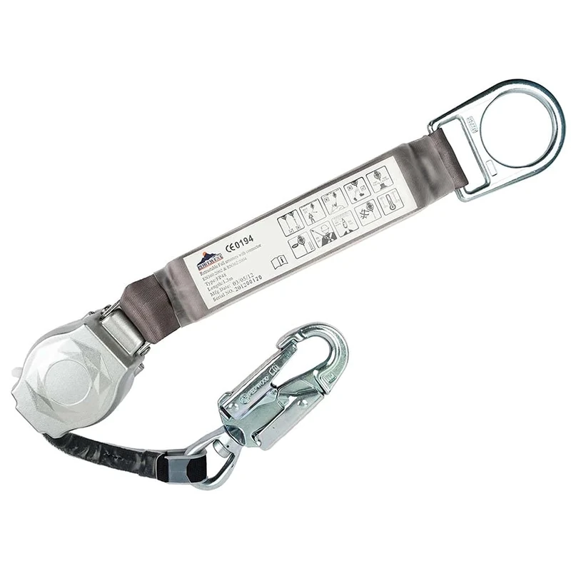 Portwest Self Retract Lifeline, Color: Black, FP48BKR