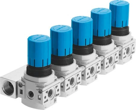 Festo 540043 Model LRB-1/4-DB-7-O-K5-MINI Pressure Regulating Valve Manifold