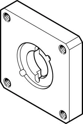 Festo 529946 Motor Flange, Model EAMF-A-28A/B-55A