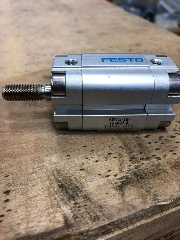 Festo ADVU-16-15-A-P-A Double Acting Compact Cylinder, 16 mm Piston Diameter, 121N Theoretical Force, 15 mm Stroke