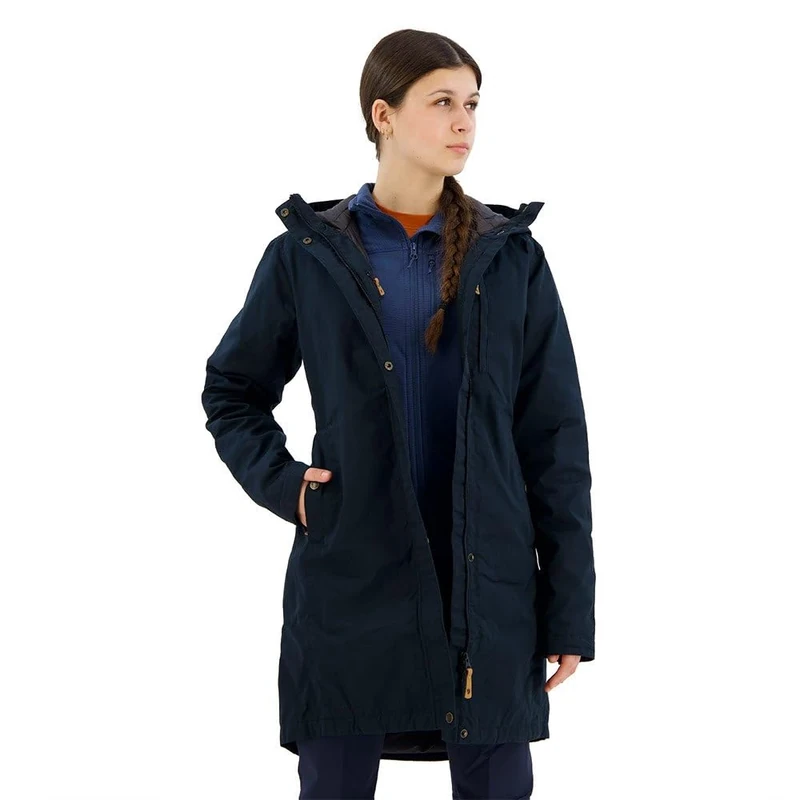 Fjallraven Women's Kiruna Padded Parka W Sport Jacket, Blue, M UK