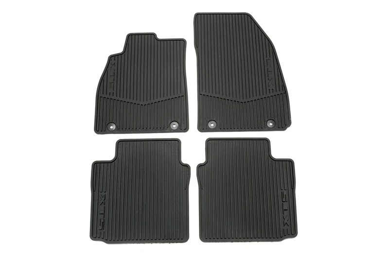 GM Accessories 22757756 Front and Rear All-Weather Floor Mats in Black with Deep Rib and XTS Logo