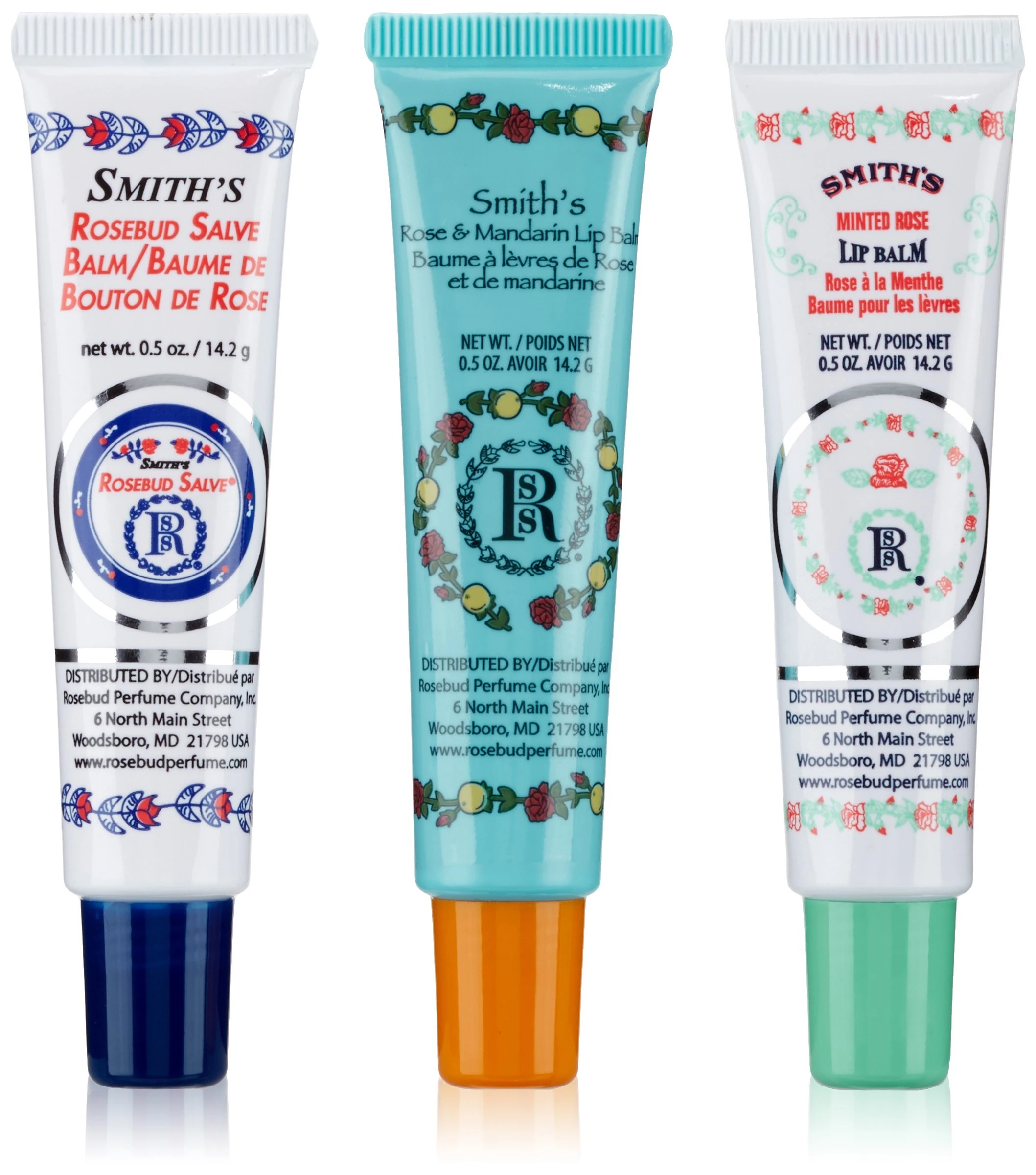 Smith's Rosebud Salve Lip Balm Trio