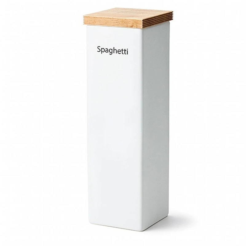 Continenta Ceramics Storage Bin with Wooden Lid and Silicon Ring, Wood, Light Brown, One Size