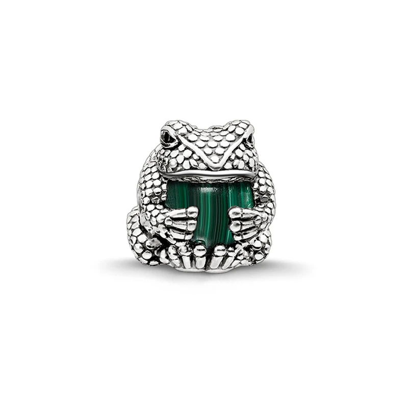 Thomas Sabo Women Bead Frog Malachite Green Karma Beads 925 Sterling Silver