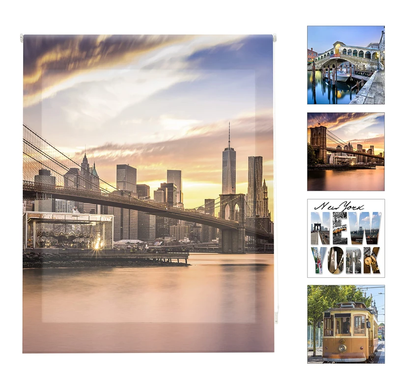 Blindecor Digital Roller – Translucent Roller Blind, Digital Print 110 x 180 cm