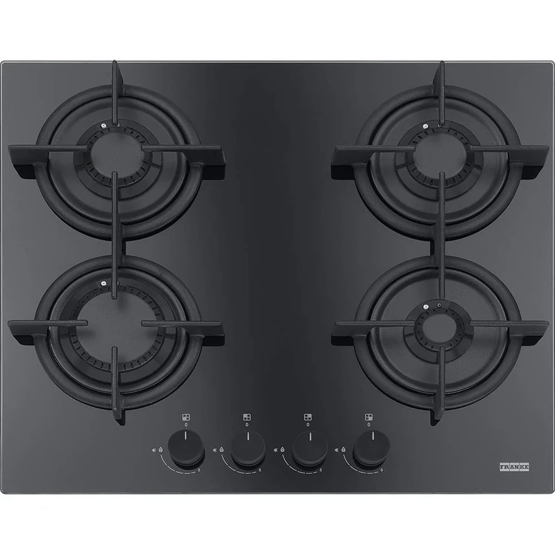Hob with 4 burners from Franke Mythos FHCR 604 4G HE BK C - black - 106.0374.280