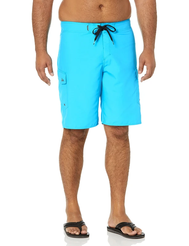 Quiksilver Men's Standard Manic 22 Inch Length Cargo Pocket Boardshort Swim Trunk Board Shorts, Hawaiian Ocean, 38A
