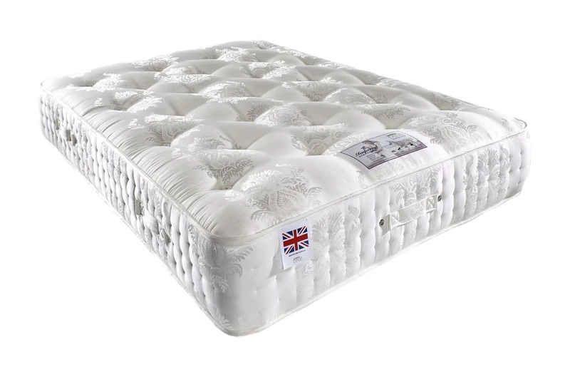 Imperial Mattress Imperial Organic 2000 Pocket Sprung 12" Deep Tufted Mattress, Silk, White, Single
