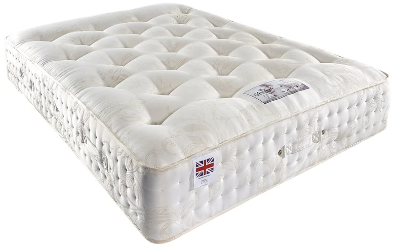 Elizebth Mattress Elizabeth 1000 Pocket Mattress, Silk, White, Super-King