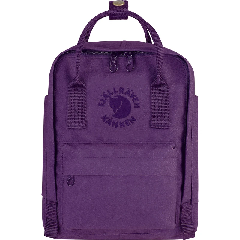 Fjallraven Re-Kånken Mini Kinder Backpack,Purple (Deep Violet),13 x 20 x 29 cm