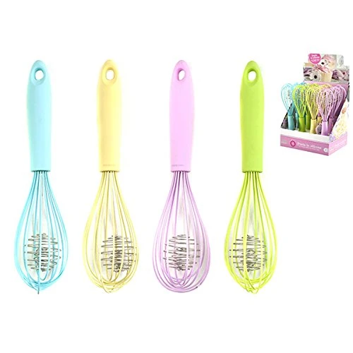 HABI 8823900 Set of 12 Silicone Whisks Non-Slip Handle Ass Kitchen Tools - Image 1