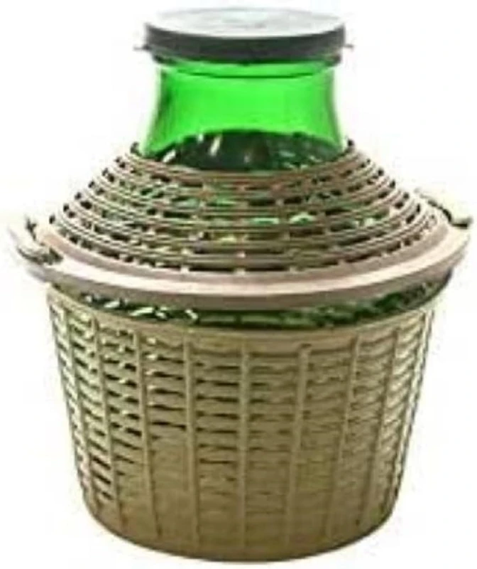 HOME 1900120 Demijohn Glass Wide Base with PP Lt20 Table Furniture