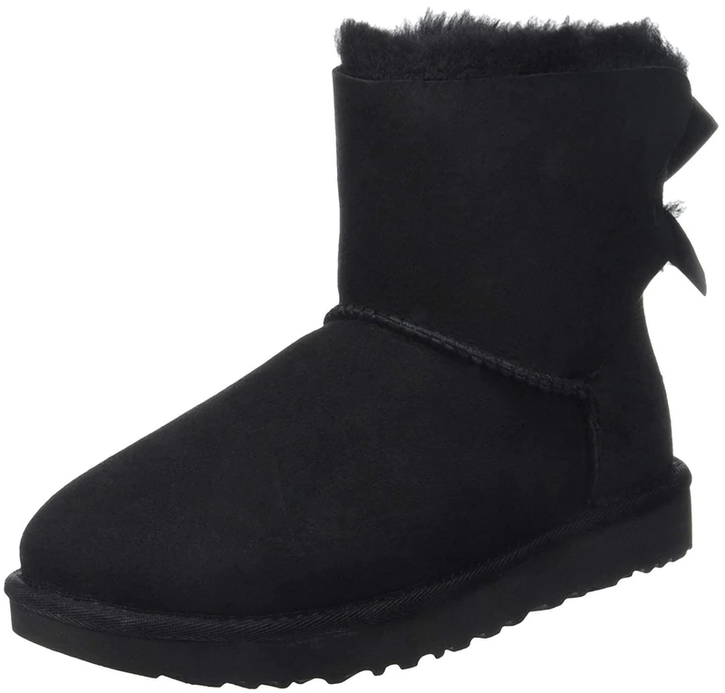 UGG Women's Mini Bailey Bow Ii Fashion Boot, Black, 4 UK