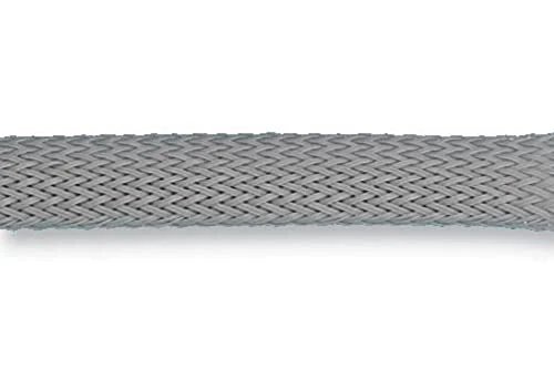 PRO POWER Expandable Braided Sleeving – 32mm Grey Cable Protection Sleeve, 100m Roll – Flame Retardant Polyester – BSFRG-032 100M