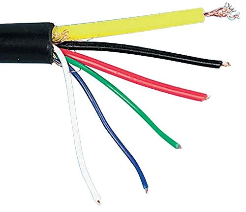 Pro Power CA-SEL-07 m100 4-Core CCTV Cable, Black, 7/0.2 mm, 5 mm x 100 m