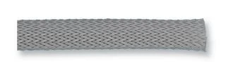 PRO POWER 10mm Expandable Braided Sleeving – Grey, 100m Coil – Flexible Polyester Cable Sleeve for Wire Protection