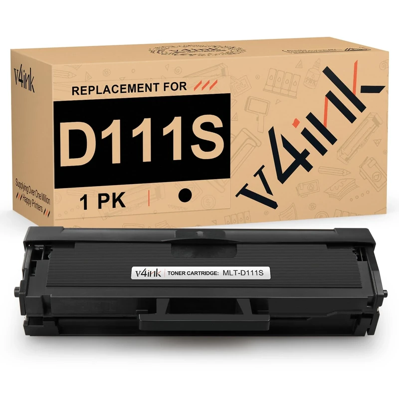 v4ink MLT-D111S MLTD111S Toner Cartridge Replacement for Samsung Xpress SL-M2026 M2026W M2070 M2070W M2070FW M2071 M2071FH M2071HW M2020W M2020 M2022 M2022W M2021 M2021W M2078W(Packaging may vary)