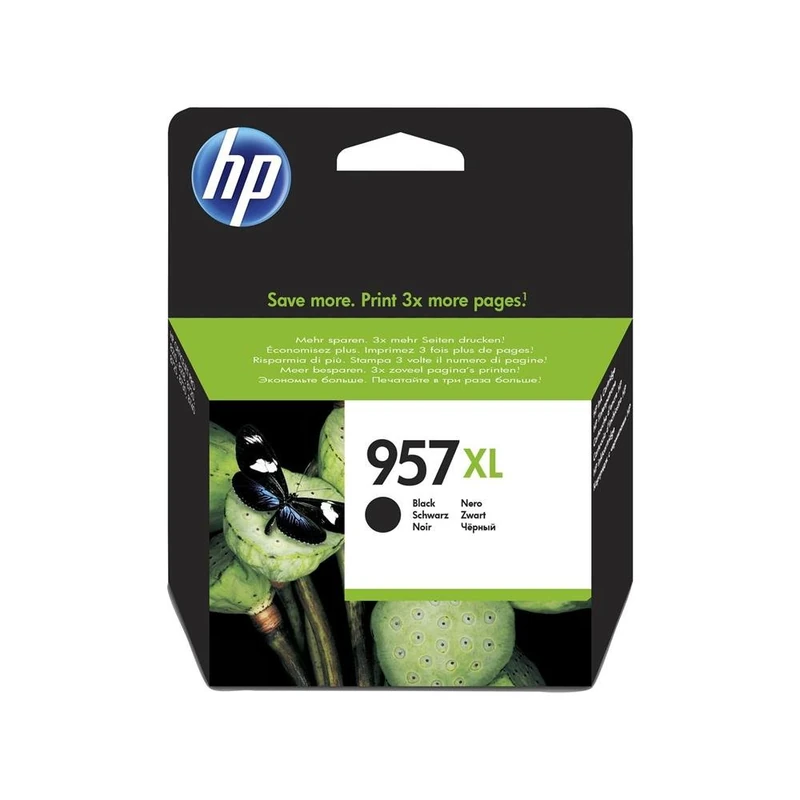 HP 957XL Black Original Ink Cartridge - ink cartridges (Black, Super high, 40-60 °C, OfficeJet Pro 8210 OfficeJet Pro 8218 OfficeJet Pro 8710 AiO OfficeJet Pro 8715 AiO, 5-35 °C)